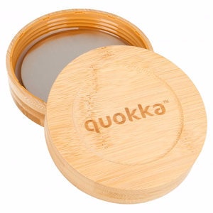 Quokka Deli Food Jar 820 ml borosilikāta stikla pārtikas trauks, koka tekstūras raksts