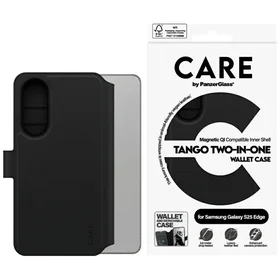 CARE by PanzerGlass Feature Tango 2in1 maks Qi apvalks Samsung Galaxy S25 Edge - melns