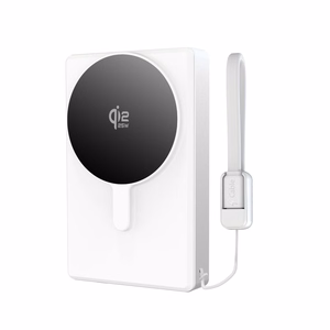 Tech-Protect PB40 LifeMag MagSafe 10000mAh 25W Qi2.2 ārējais akumulators, balts un sudraba