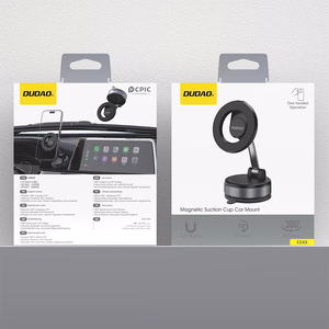 Dudao F24X MagSafe Compatible Car Holder with Suction Cup - Melns