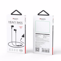 Yesido austiņas YH53 ar mikrofonu melnas krāsas