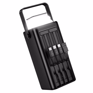Borofone Portatīvais lādētājs 50000mAh BJ65A High - 2xUSB + Type C - QC 3.0 22,5W + PD 20W ar USB, Type C, Lightning un micro USB melna
