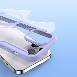 iPhone 15 Pro Max Magnētiskais MagSafe Atveramais apvalks Dux Ducis Skin X Pro - violets