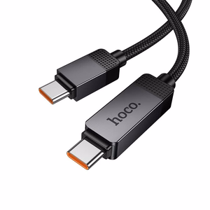 Hoco U154 USB-C–USB-C kabelis ar punktu matricas LCD ekrānu, 3 A, 60 W, 1 m, melns