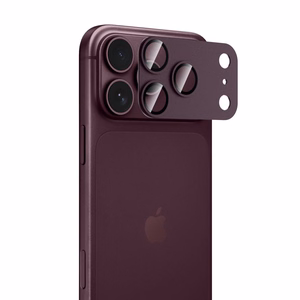 Tech-Protect Camfull Fit+ rūdīta stikla kameras aizsargs iPhone 18 Pro Max, bordo