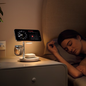 Joyroom JR-W23 Qi2 4-in-1 galda lādētājs ar iebūvētu induktīvo naktslampu - balts