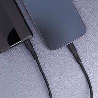 FORCELL F-ENERGY C346 kabelis Type C uz Lightning PD 3A 27W Silicone 1 m melns