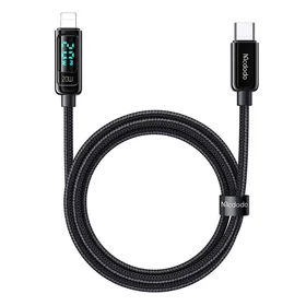Mcdodo CA-8810 USB-C un Lightning kabelis, 36 W, 1,2 m (melns)