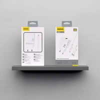 Dudao A23LEU 2.4A GaN EU USB-A Wall Lādētājs with USB-A to Lightning Kabelis - Balts