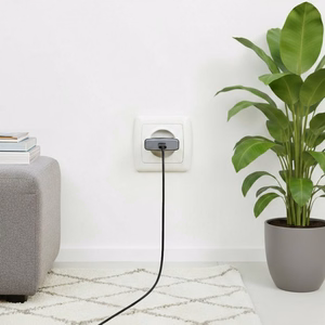 FORCELL F-ENERGY GaN III B135101-E īpaši plāns ceļojumu lādētājs 1 x Type C + USB A PD QC4.0 3A 35W melns