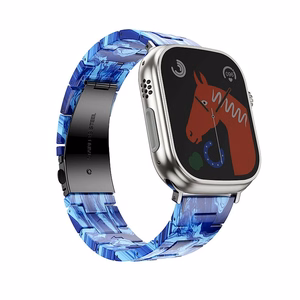 Strap to Apple Watch Forcell F-Design FA04 marbled resin clasp 38 / 40 / 41 mm blue