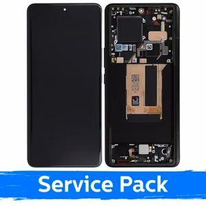 LCD displejs piemērots Xiaomi 13 Ultra ar rāmi / melns / (Service Pack)