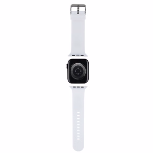 Karl Lagerfeld 3D Rubber Karl Head siksniņa balta priekš Apple Watch 42/44/45/49mm