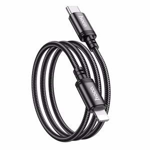 Kabelis USB C uz Lightning Hoco PD 20W 1 m X89 melns