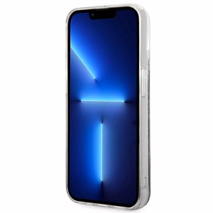 Karl Lagerfeld KLHCP14LLMNMK iPhone 14 Pro 6.1 cietais viedtālruņa apvalks melns šķidrs mirdzums Monogram