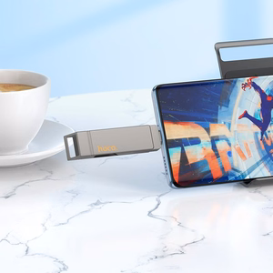 Pendrive 128GB USB 3.2 (USB A + USB C) Hoco UD15 gray