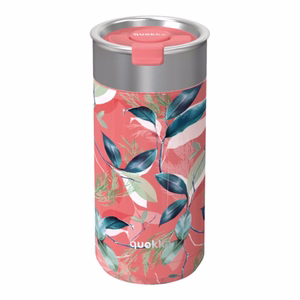 Quokka Boost Coffee Tumbler nerūsējošā tērauda termokrūze ar sietiņu, 400 ml, Eksotiski rozā