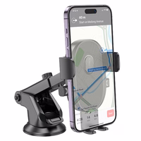 Automašīnas tālruņa turētājs Borofone BH93 (instrumentu panelis), melns