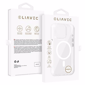 Liavec Glossy Magsafe прозрачный Чехол для Iphone 13 Pro белый