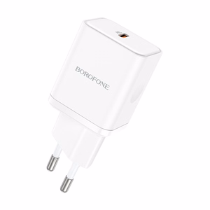 Borofone Sienas lādētājs BN6 Field - Type C - QC 3.0 PD 20W balts