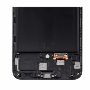 FIXCELL AMOLED LCD displejs ar rāmi SAMSUNG A50, melns (mainīts stikls)