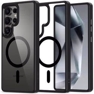 Tech-Protect MagMat MagSafe viedtālruņa apvalks Samsung Galaxy S25 Ultra - caurspīdīgs melns