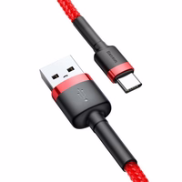 Baseus Cafule kabelis USB-C 2A 2m (sarkans)