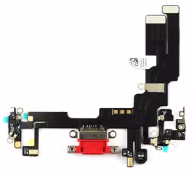 Flex priekš iPhone 14 priekš charging connector ar microphone Sarkans ORG