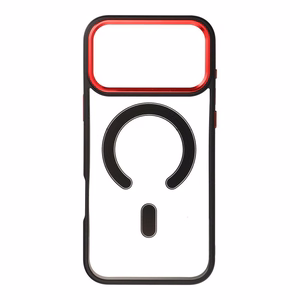 Чехол для iPhone 17 PRO MAX Color Edge Mag Cover совместимый с MagSafe чёрно-красный
