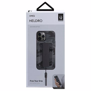 Uniq Heldro viedtālruņa apvalks iPhone 12 Pro Max - melns kamuflāža