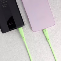 FORCELL F-ENERGY C344 kabelis Type C uz Type C QC4.0 PD 3A 60W Silikona 1 m zaļš