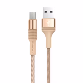 Borofone Kabelis BX21 Izcils - USB uz Micro USB - 2,4A, 1 metrs, zelta krāsa
