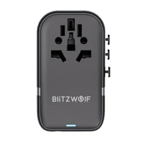 Blitzwolf BW-TA2 5-in-1 ceļojumu adapteris 2xUSB PD + 2xC QC + C GaN 100W