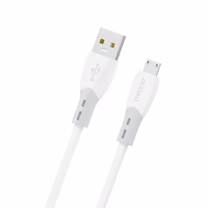 Dudao L25SM 3A USB-A - Micro USB Cable with Soft Silicone Braid 1m - white