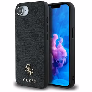 Guess 4G Small 4G and Classic MagSafe viedtālruņa apvalks iPhone 16e - melns
