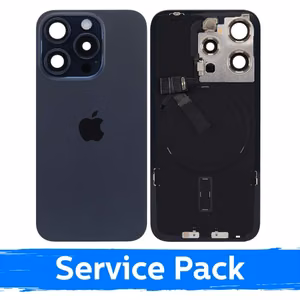 Aizmugurējais vāciņš saderīgs ar Apple iPhone 15 Pro / Blue Titanium / (Service Pack)