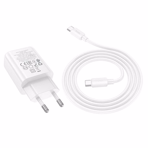 Lādētājs Hoco USB-C QC PD 20W + kabelis USB-C uz Lightning N60 balts