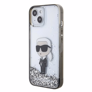 Karl Lagerfeld KLHCP15SLKKNSK viedtālruņa apvalks iPhone 15 6.1" - caurspīdīgs