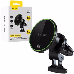 Blavec Car holder BHC-04B Qi2.2 25W magnetic with induction charging to airvent (BHC04B-MAVIB) melns