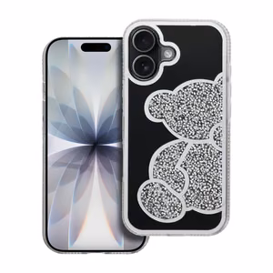 TEDDY BEAR viedtālruņa apvalks IPHONE 17 sudraba