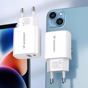 Wozinsky WGWCW USB-A USB-C 20W sienas lādētājs - balts