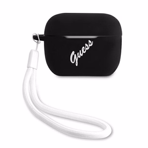 AirPods Pro vāciņš Guess GUACAPLSVSBW melns/balts Silikons Vintage