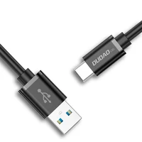 Dudao USB - USB Type C kabelis Super Ātra Uzlāde 1 m, melns (L5G-Black)