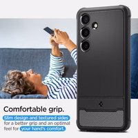 Spigen Rugged Armor viedtālruņa apvalks Samsung Galaxy S24 - matēts melns