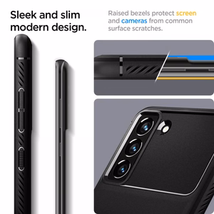 Spigen Rugged Armor viedtālruņa apvalks Samsung Galaxy S21 FE - matēta melna