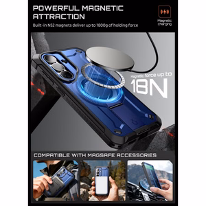 Supcase Unicorn Beetle Pro Mag MagSafe 2 komplektu futrālis Samsung Galaxy S26 - tumši zils un melns