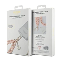 GUESS rokas siksna GUOUCBMC4MP (Liela ķēdes akrila 4G piekariņš) rozā