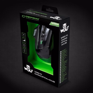 Esperanza EGM201G pele USB Type-A optiskā 2400 DPI labās puses