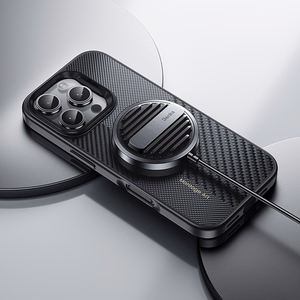 Benks Montage magnētiskais Armor Pro Kevlar viedtālruņa apvalks ar metāla rāmi 600D+1500D Iphone 16 melns