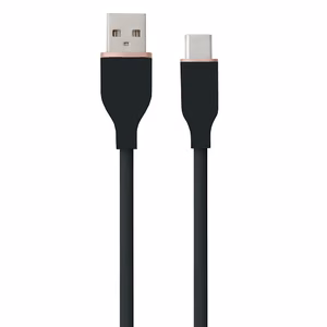 Silicone Kabelis USB Type-A - Type-C (melns, 2m)